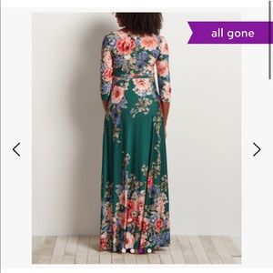 Pinkblush green tie maxi dress 3x